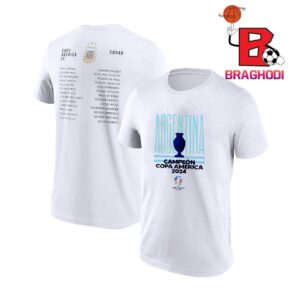 Argentina Full Squad List 2024 Back To Back Champions Copa America Campeones De America 2024 Otra Vez Two Sides Classic T-Shirt