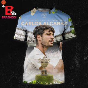 Carlos Alcaraz Is The 2024 Gentlemen’s Singles Champion Back To Back Wimbledon Champions All Over Print Shirt