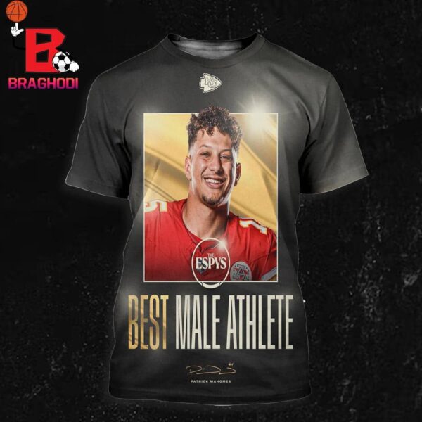 Congratulations To Kansas City Chiefs Patrick Mahomes For Winning The ESPY For Best Male Athlete Of The Year All Over Print Shirt