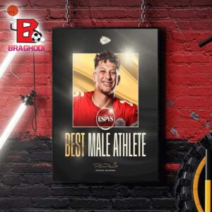 Congratulations To Kansas City Chiefs Patrick Mahomes For Winning The ESPY For Best Male Athlete Of The Year Home Decor Poster Canvas