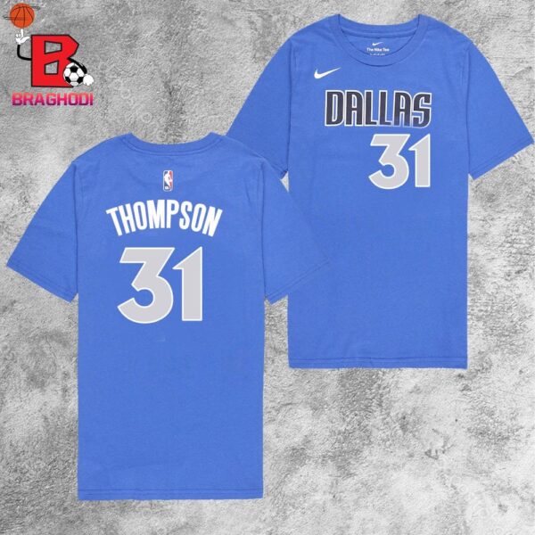 Dallas Mavericks Klay Thompson Name And Number Jersey Tee Merchandise Limited Two Sides Unisex T-Shirt