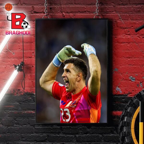 Dibu Emiliano Martinez Save With 2 Incredibles Penalty Saves Help Argentina Advanced To Semi Final Copa America USA 2024 Home Decor Poster Canvas