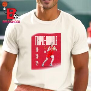 In Her 22nd Professional Game Caitlin Clark Recorded The First Triple-double By A Rookie In WNBA 2024 Unisex T-Shirt