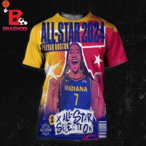 Indiana Fever Aliyah Boston Is Back For Round Two Of WNBA All-Star 2024 All Over Print Shirt