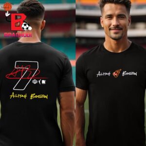 Indiana Fever Aliyah Boston Signature Series Name And Number Tee By Round 21 Merchandise Limited Unisex T-Shirt