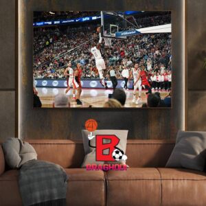 King Lebron James Alley Opps Fast Break Dunk From Stephen Curry Lob Pass In Friendly Match USA Versus Canada Before Olympic Paris 2024 Wall Decor Poster Canvas