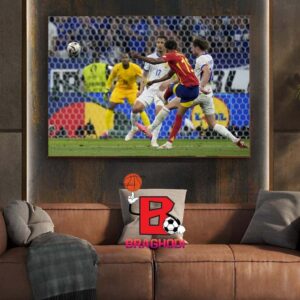 Lamine Yamal With Long-Range Stunner Help Spain Advanced To Euro 2024 Germany Finals When He Is Only 16 Years Old Home Decor Poster Canvas