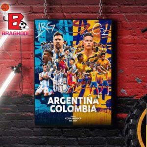 Match Argentina Versus Colombia Is The Grand Final Of The Conmebol Copa America USA 2024 Home Decor Poster Canvas