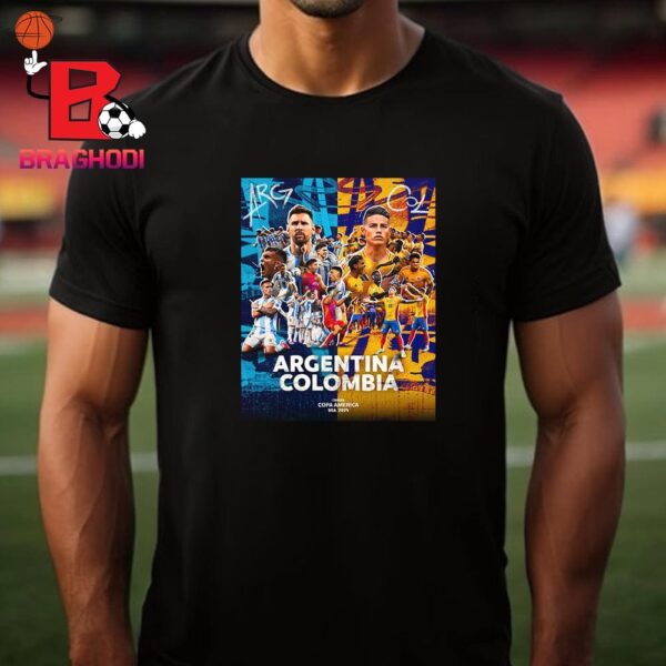 Match Argentina Versus Colombia Is The Grand Final Of The Conmebol Copa America USA 2024 Unisex T-Shirt