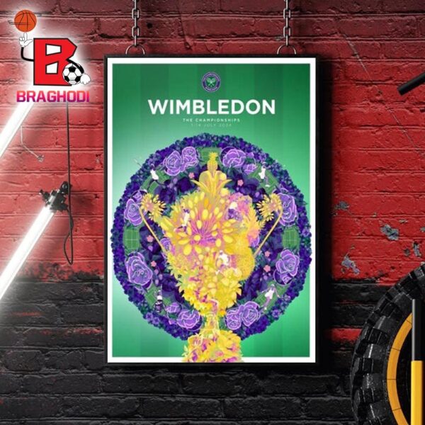 Official Poster For Wimbledon The Championship On July From 1st To 14th 2024 Home Decor Poster Canvas