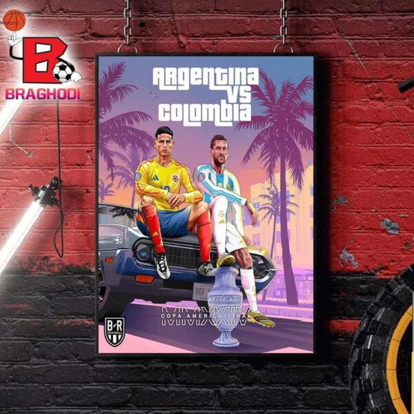 The 2024 Copa America Final Is Set GTA Style Aregentina Versus Colombia Home Decor Poster Canvas