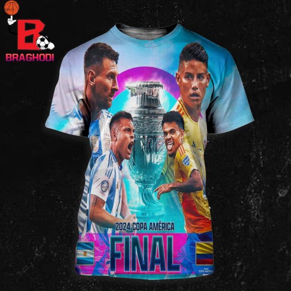 The Match Between Colombia Versus Argentina The Copa America 2024 Final Is Set All Over Print Shirt