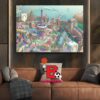 Paris 2024 Olympic Games The Official Poster Designed By Artist Ugo Gattoni Merchandise Limted Home Decor Poster Canvas