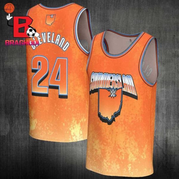 WWE Summer Slam 2024 At Cleveland On August 3rd Name And Number Basketball Jersey Shirt