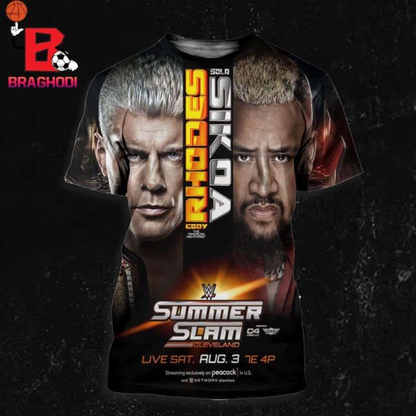 WWE Summer Slam 2024 Cody Rhodes Solo Sikoa Undisputed WWE Championship At Cleveland On Aug 3rd All Over Print Shirt