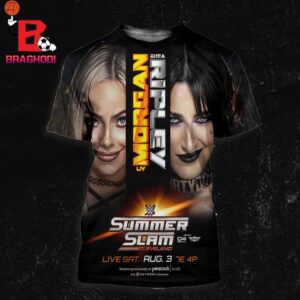 WWE Summer Slam 2024 Liv Morgan Versus Rhea Ripley At Cleveland On Aug 3rd All Over Print Shirt