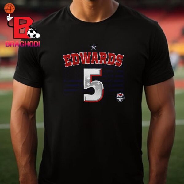 Anthony Edwards USA Basketball 2024 Summer Olympics Runaway Player Name And Number Unisex T-Shirt