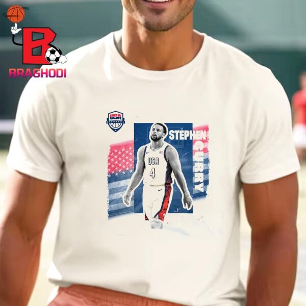 Stephen Curry USA Basketball 2024 Summer Olympics Player Cutout Unisex T-Shirt