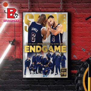 Team USA Avenger Bring Home Gold End Game Slam 251 Cover USA Men’s Basketball Gold Metal Home Decor Poster Canvas