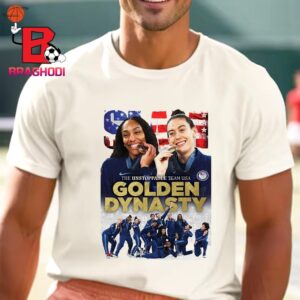 The Unstoppable Team USA Golden Dynasty Slam 251 Cover USA Women’s Basketball Unisex T-Shirt